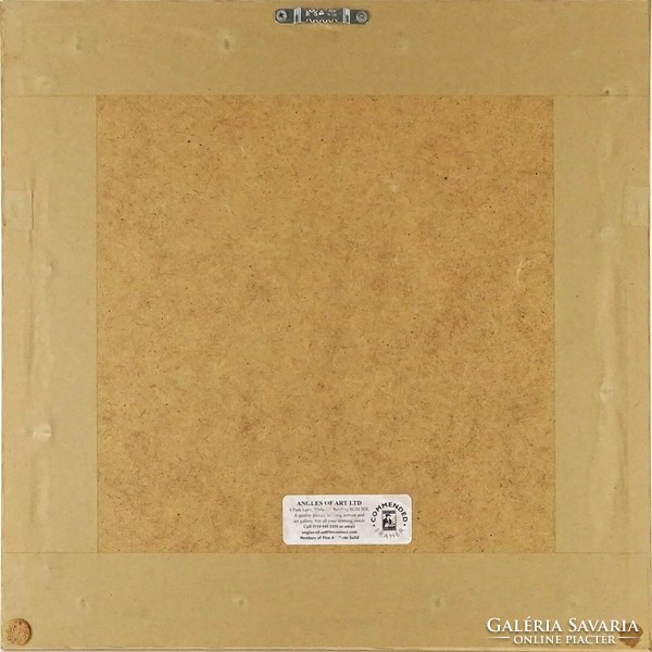 1P201 Keretezett színes nyomat - Jack Vettriano : Az éneklő komornyik 32.5 x 32.5 cm