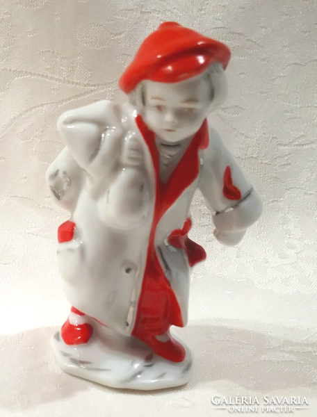 Antique, marked mini porcelain figure 5.5 Cm