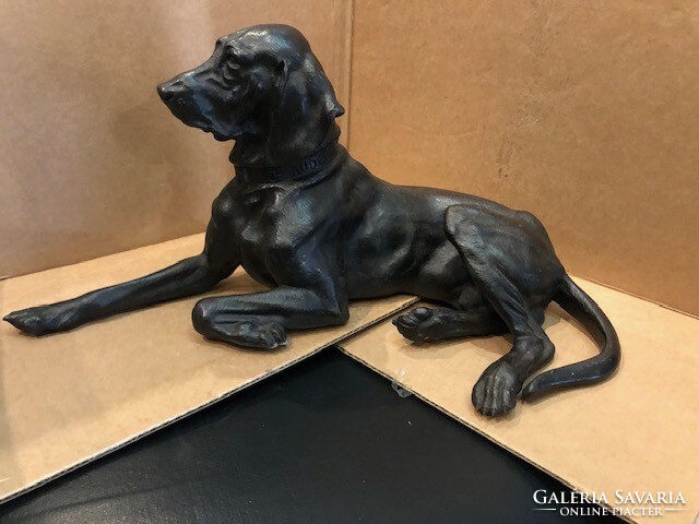 Dog statue by Russian sculptor Nikolay Lieberich (1828-1883), 36 x 20 cm