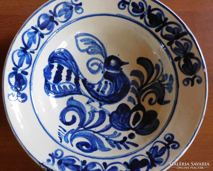 Lajos Tófalvi, korond - blue bird plate 20.5 Cm