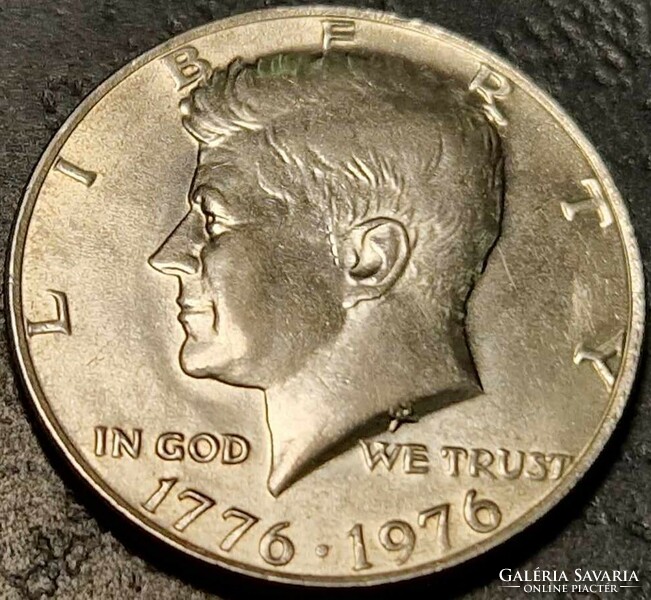 Amerikai Egyesült Államok ½ Dollár, 1976, 200. Évforduló - az USA Függetlensége, ﻿verdejel nélkül.