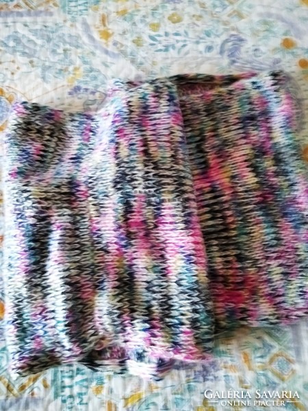 C&a clockhause brand multi-colored, new, knitted, soft, warm, tube scarf