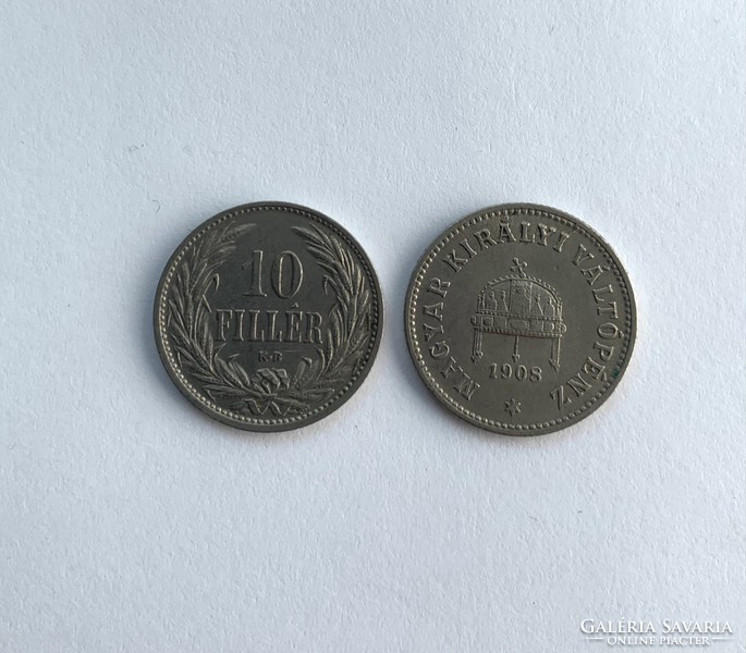 3 Pieces 10 pennies 1894 + 1908 + 1915 Francis Joseph coin