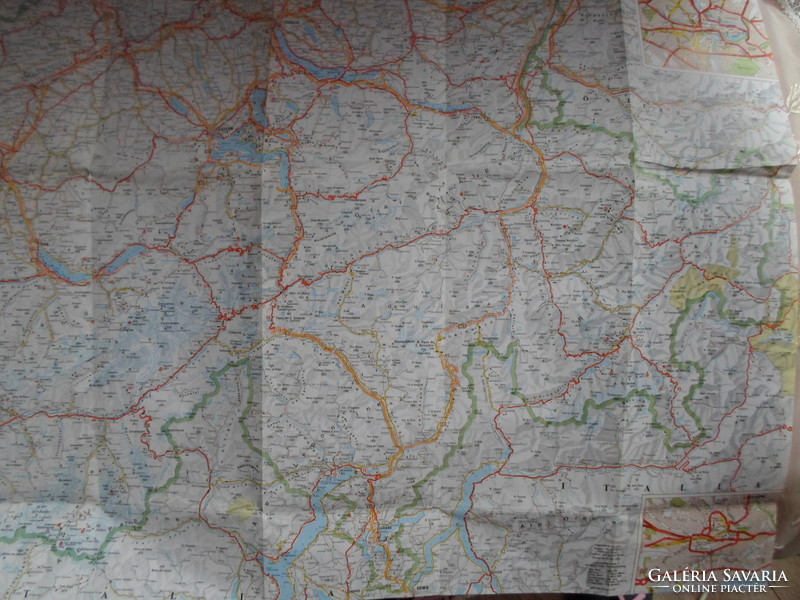 Retro térkép 9.: Svájc autótérképe, 1991 (autós térkép)