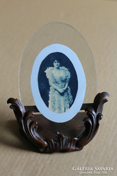 Oval neo-baroque wooden photo holder photo holder frame photo frame