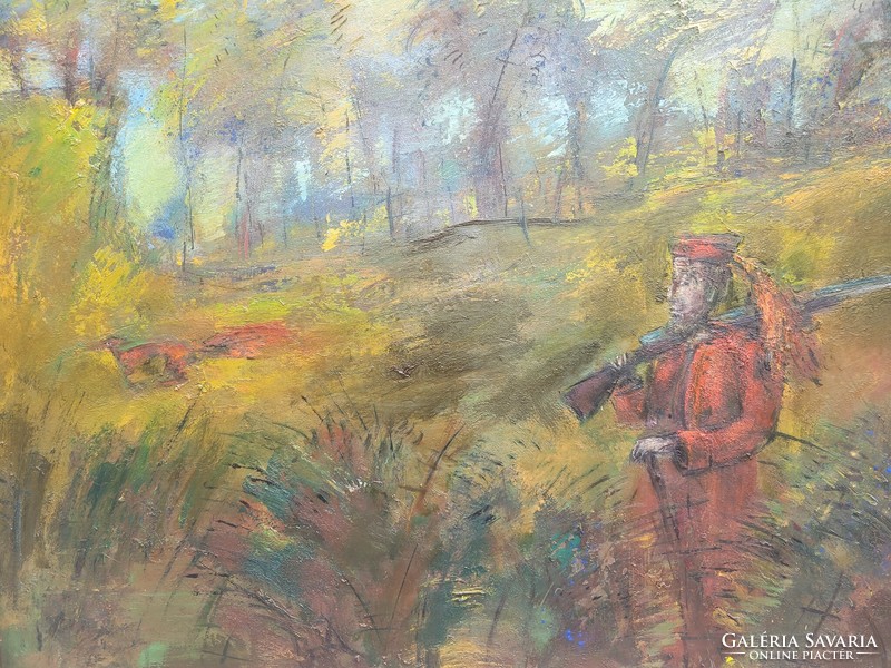Ernő Tóth: painting oil on wood 100*70cm