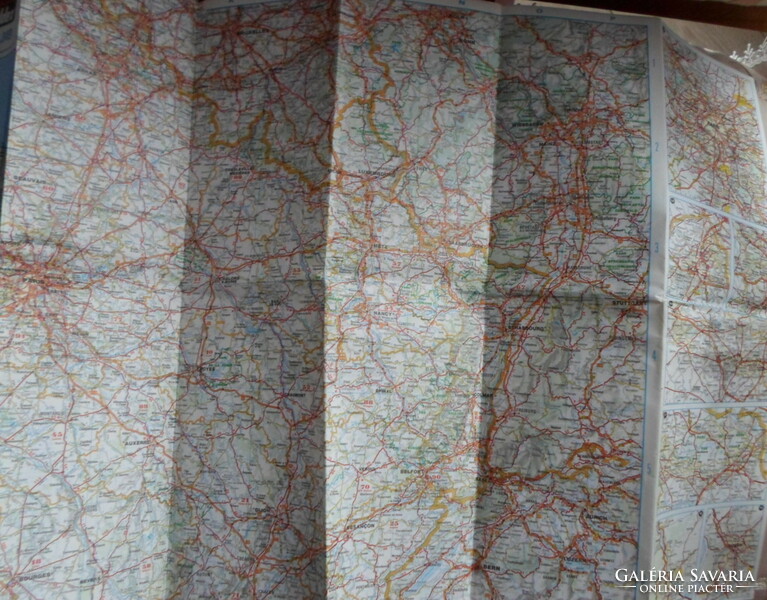 Retro map 10.: Driving and tourist map of France (1980s, 1990s, map)