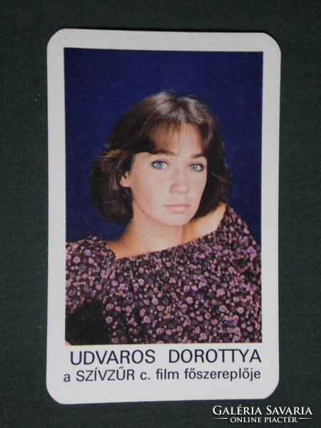 Kártyanaptár, MOKÉP mozi, Udvaros Dorottya színésznő,1983 ,  (1)