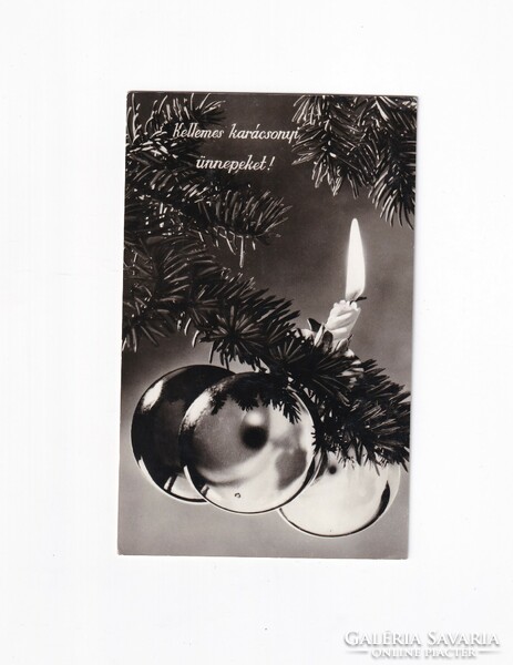 K:04 Karácsonyi képeslap Fekete-fehér 02