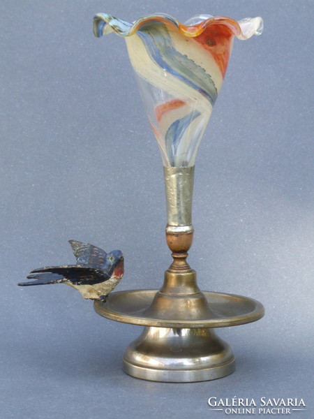 Vase with Viennese bronze bird (281200)