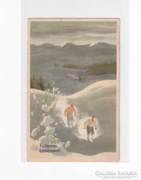 K:053 Karácsonyi képeslap  Retro