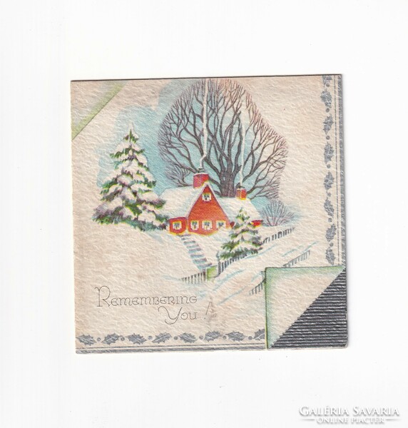 K:038 Karácsonyi boríték képeslap 1934 Angol