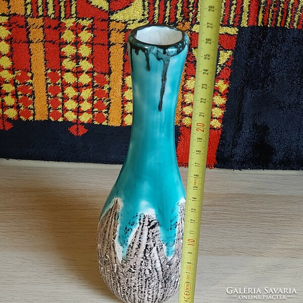 Applied ceramic vase