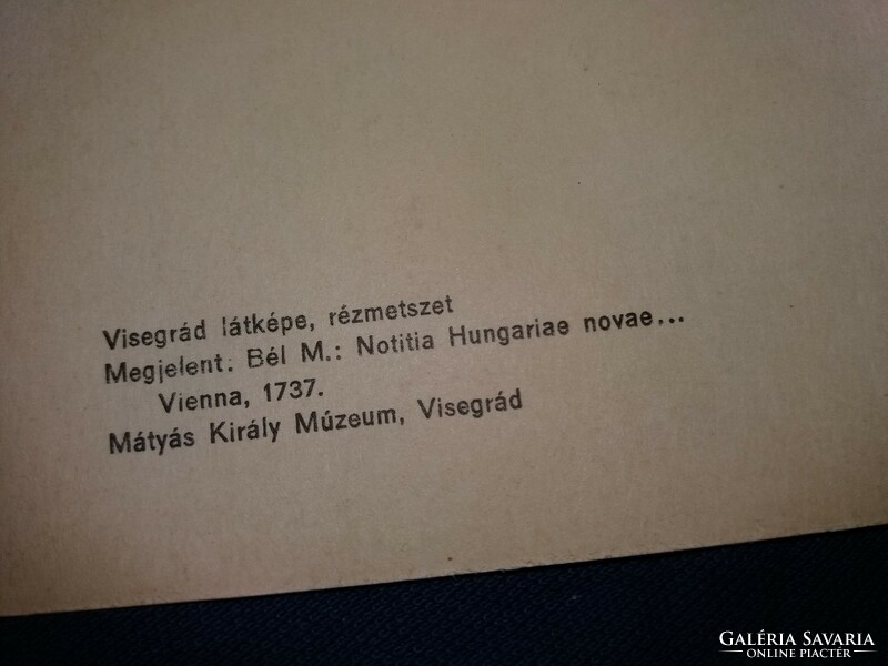 Régi Visegrád képeslap antik rézmetszet nyomata  a képek szerint