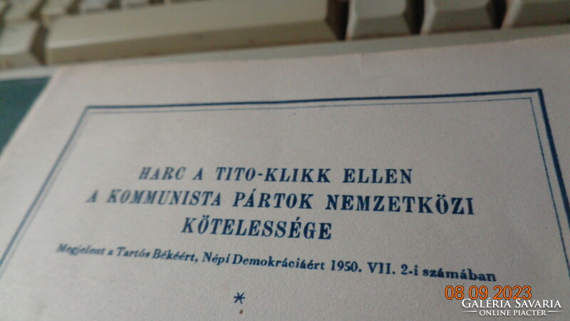 Mihály Farkas, Gábor Péter, propaganda edition... From 1950, edition of the Ávh