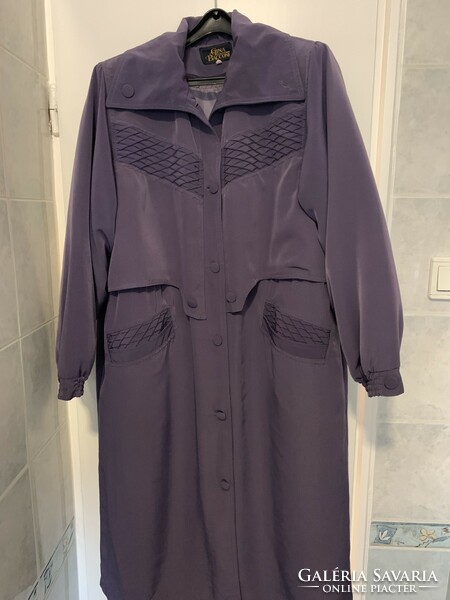 Gina Bacconi női téli és átmeneti kabát különleges, divatos olasz lila 2in1 XL ÚJSZERŰ