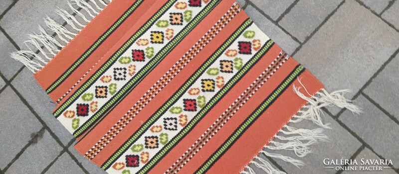 Retro vintage fabric tiny rug. Negotiable.