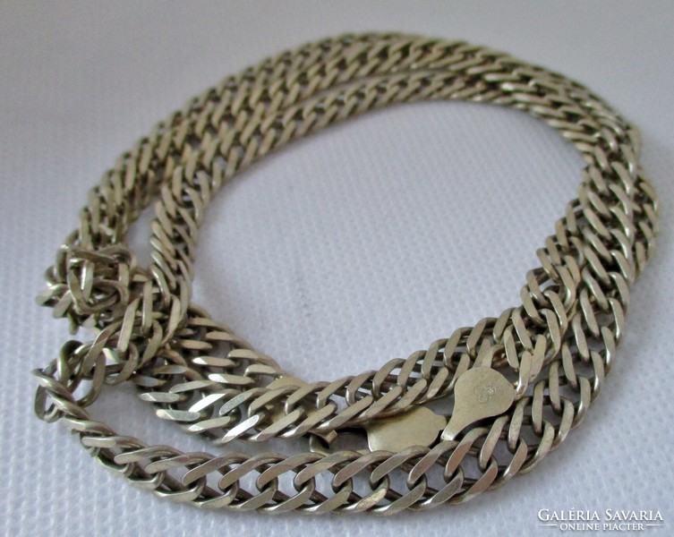 Beautiful old long silver necklace 76cm