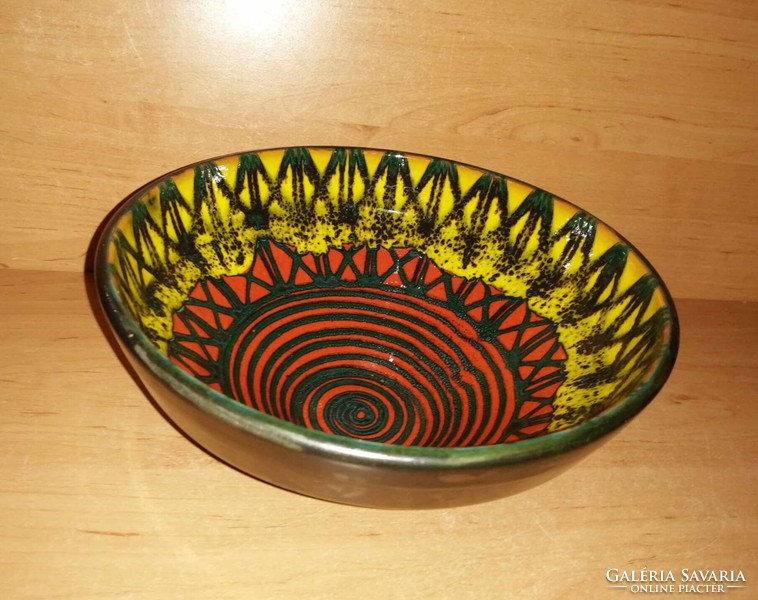 Applied art ceramic serving bowl, center of the table - diam. 22.5 cm (n)
