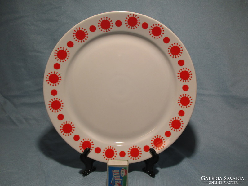 Retro lowland red polka dot, sunny cake tray, serving plate