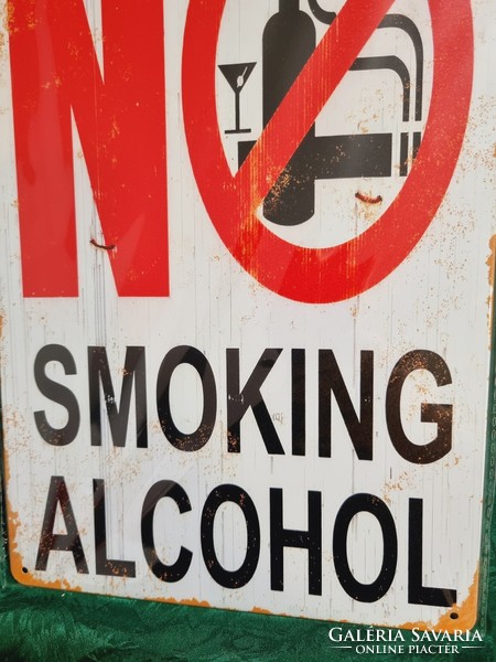 No smoking Vintage fém tábla ÚJ! (75)