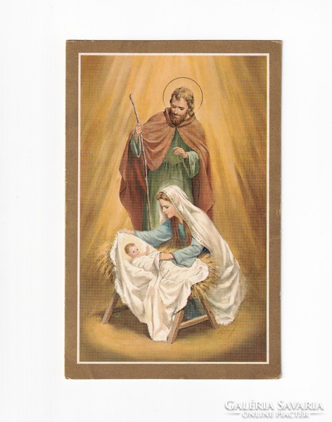 K:029 Karácsonyi képeslap Vallásos (kihajtos)