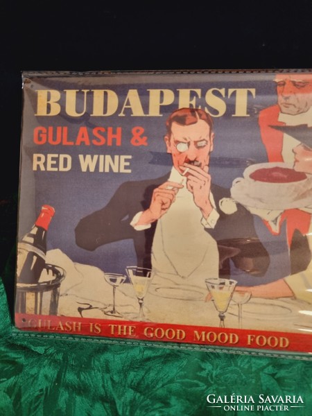 Budapest Vintage fém tábla ÚJ! (90)