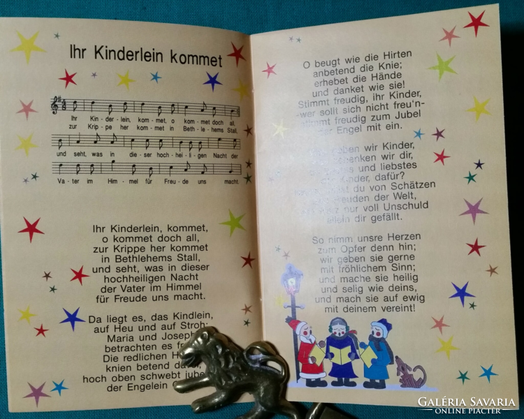 Advent children's songs with text and sheet music, small booklet in German