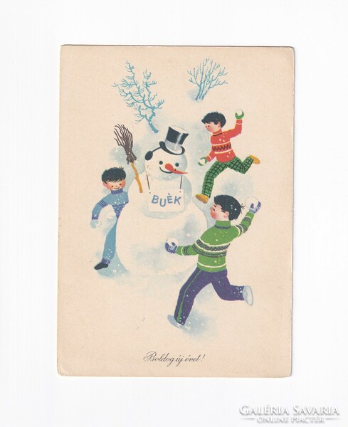 B:063 búék - New Year's postcard postmark
