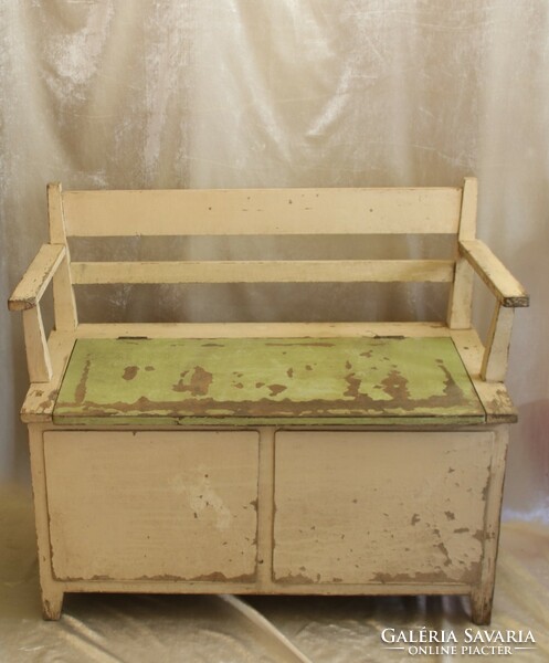 Antique laundry chest, armchair, bench, horse 94cmx81cmx49cm