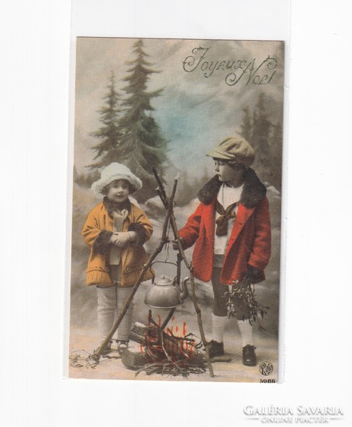 K:091 Christmas antique post clear postcard copy modern
