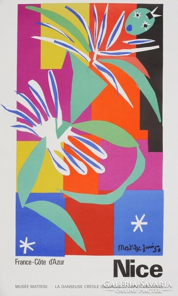 Matisse: Creole Dancer, Museum Exhibition Poster Reprint, Nice Nice Cote d'Azur French Vacation
