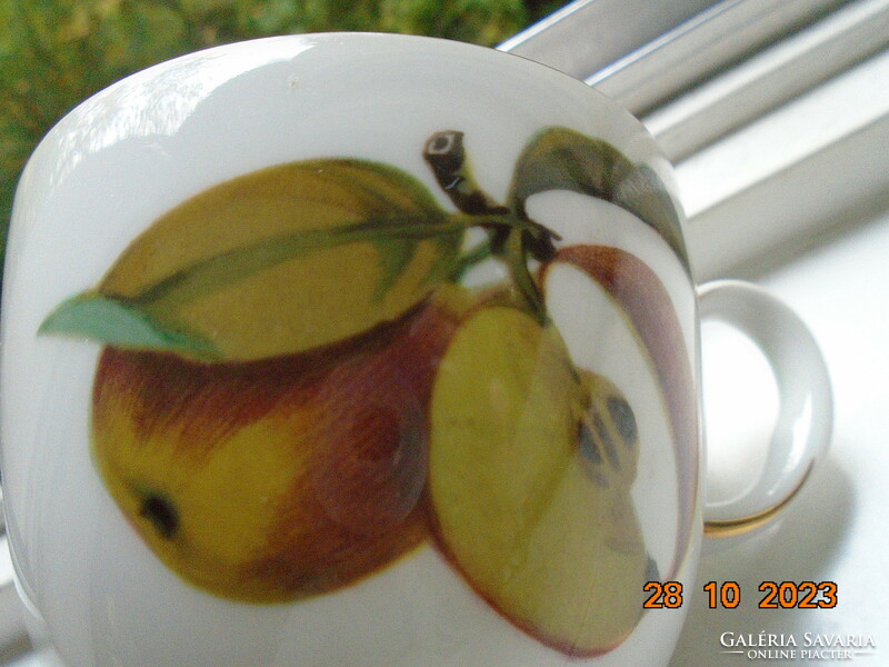 Royal worcester evesham tea cup with painting-like fruit patterns made of special porcelain