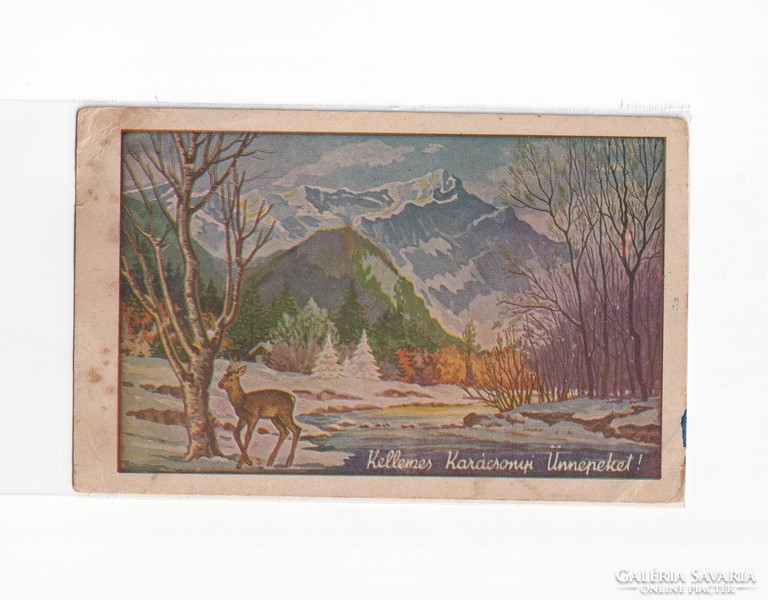 K:077 Karácsonyi Antik képeslap