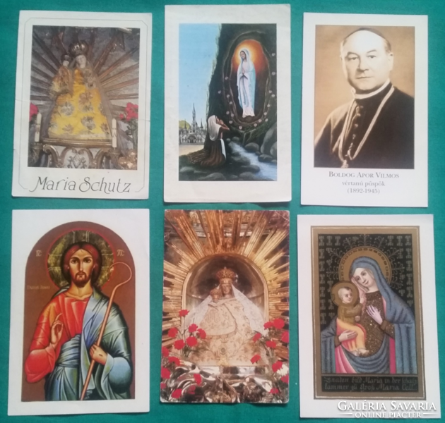 6 db. imakép, szentkép, kegykép, Lourdes, Mariazell  (8.)