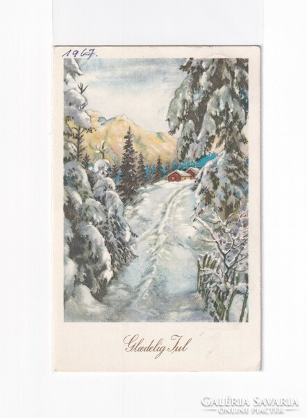 K:088 Christmas antique postcard