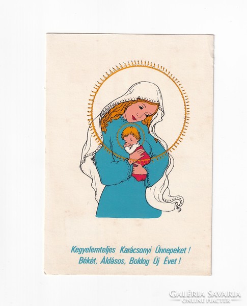 K:090 Karácsonyi  képeslap Vallásos