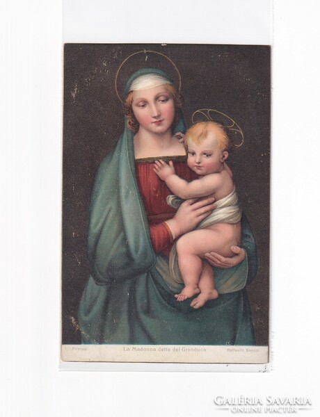 K:076 antique Christmas postcard postmark religious (stellar)