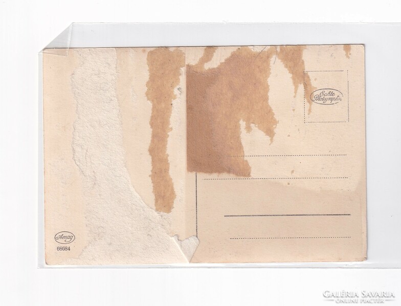 K:120 BÚÉK - Újév antik  képeslap postatiszták (Ragasztó nyomok a hátulján)