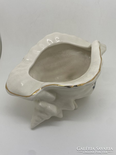 Antique porcelain shell bowl jewelry holder 23cm