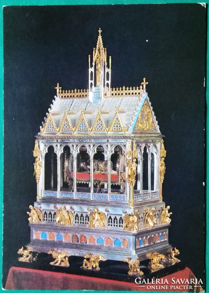 Memorial card, in the saint's right reliquary, postal clean postcard, 1988