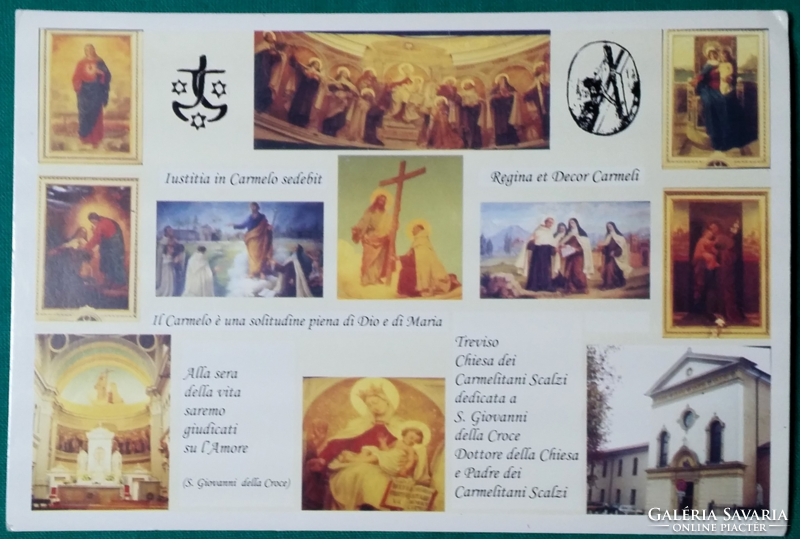 Emléklap havasi gyopárral - Treviso,  S. Giovanni della Croce kolostor - postatiszta képeslap