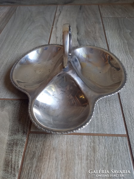 Interesting old silver-plated tray/table centerpiece (23x21.5x8.5 cm)