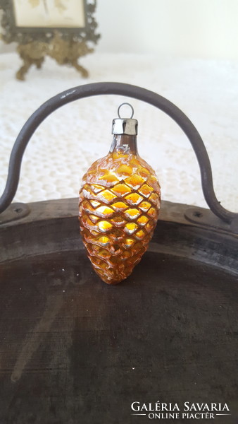 Old glass cone-shaped Christmas tree decoration