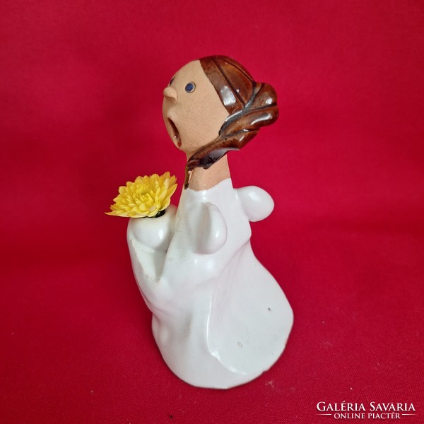 Ceramic doll, white angel