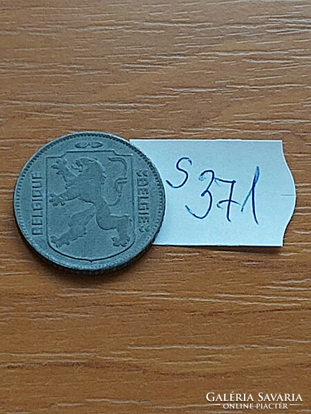 Belgium belgique - belgie 1 franc 1942 ww ii, zinc, iii. King Leopold s371