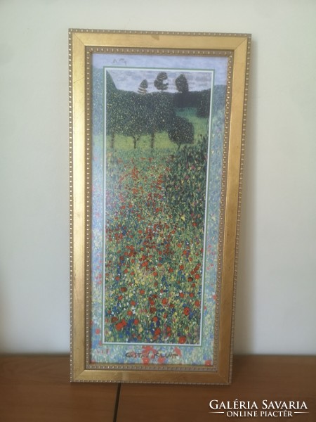 Gustav Klimt Pipacsos rét / Goebel porcelán falikép