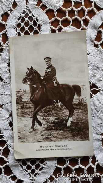 Approx. 1932 valiant governor Miklós Horthy of Nagybánya on horseback, original photo photo sheet