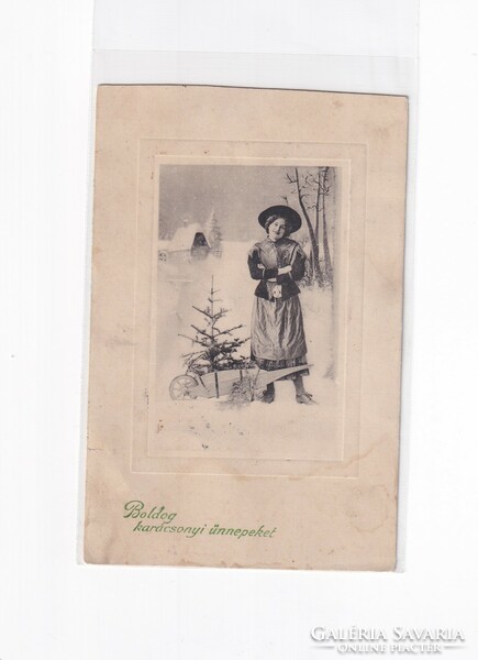 K:098 Karácsonyi  antik képeslap (Fotók)