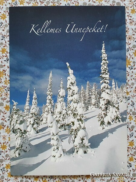 Karácsonyi postatiszta képeslap üdvözlőlap